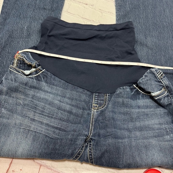 Indigo Blue Women's Blue Maternity Jeans Size 12 GUC - Picture 9 of 12